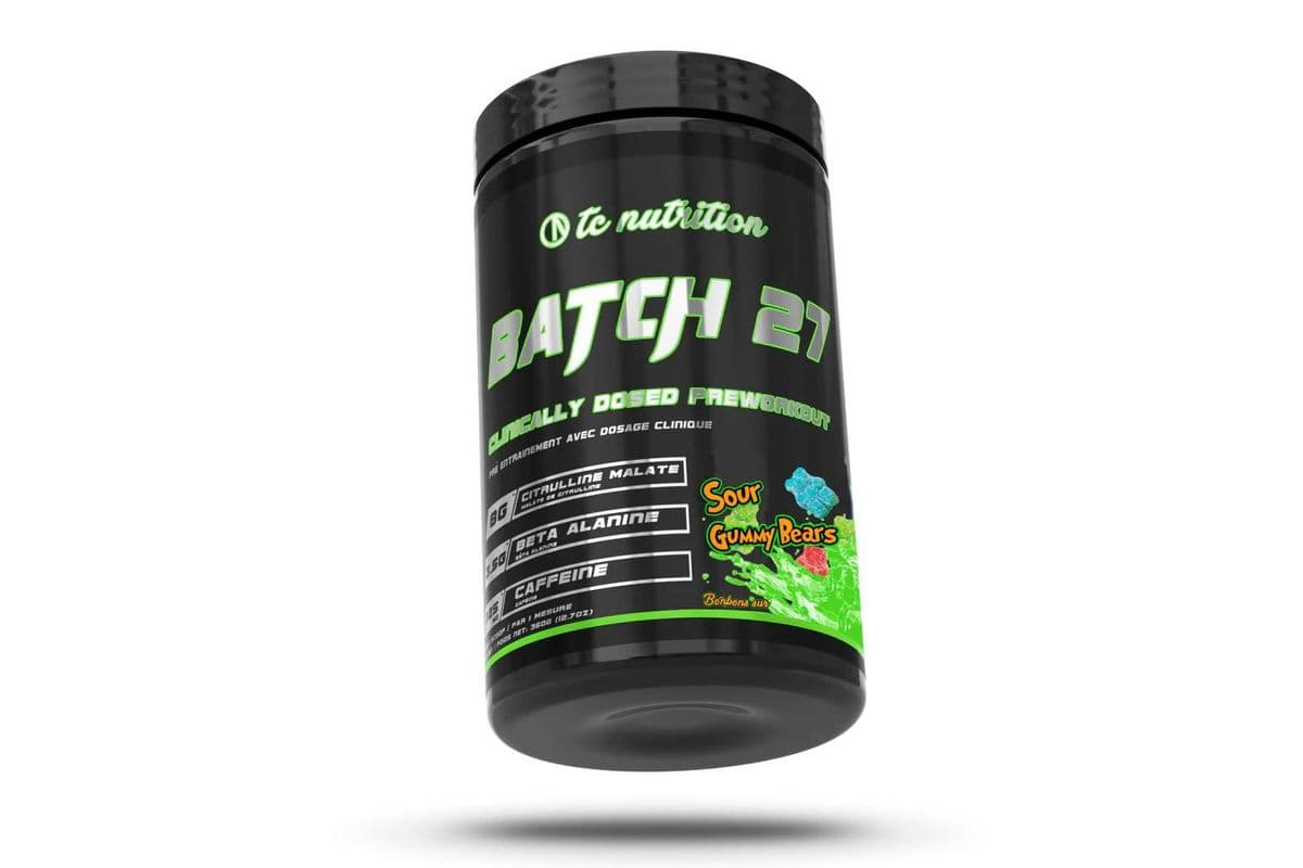 TC Nutrition Batch 27 Sour Gummy Bear Pre-Workout Powder (350 g)