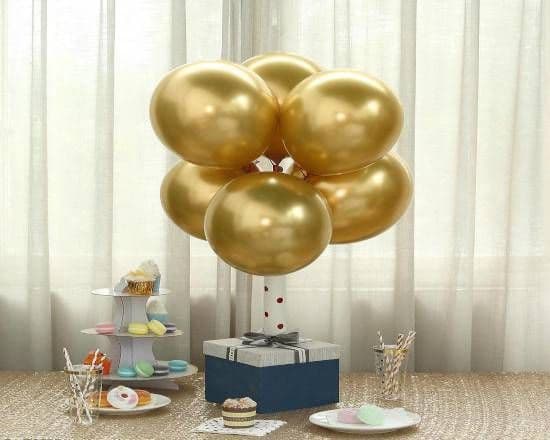 11" Latex Balloons - Bunch of 4 - Gold
