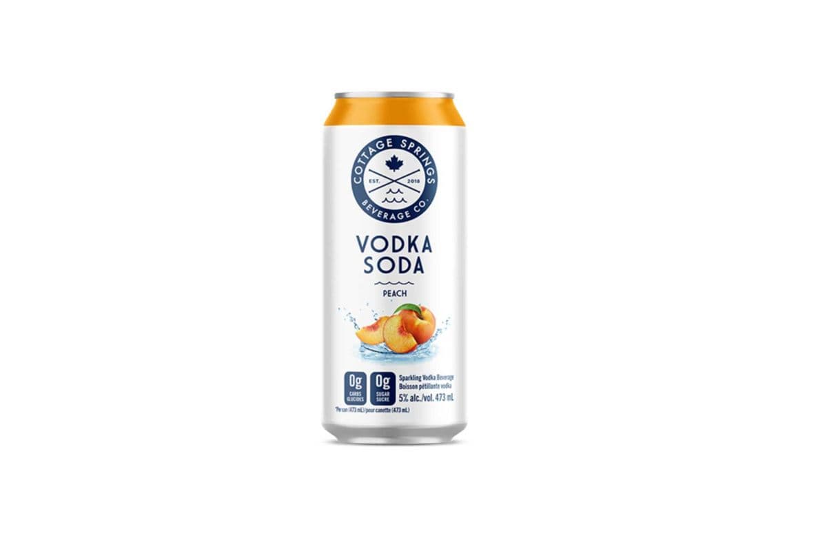 Cottage Spring Peach Vodka Water 473ml (1 x 473ml)