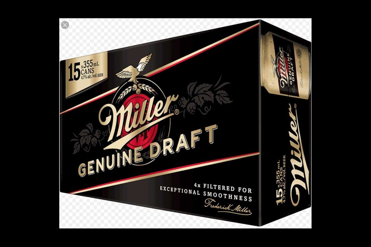 Miller Genuine Draft (15 Cans) (15 x 355ml)