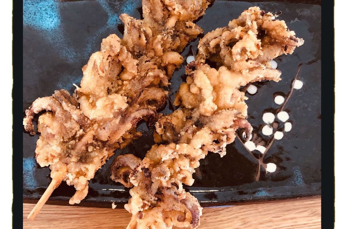 A10B. Deep-Fried Octopus Skewers (2 pcs)