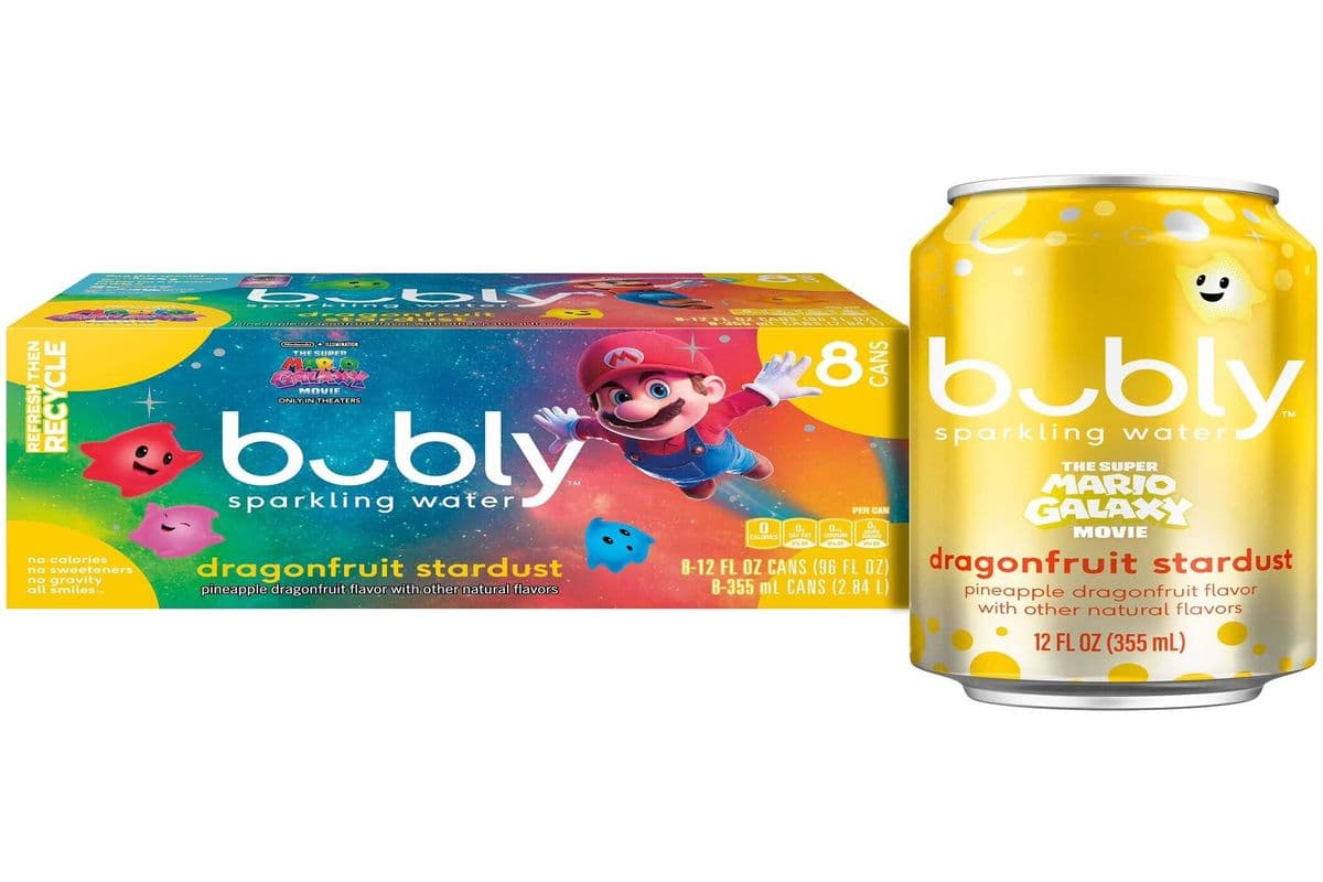 Bubly Mario Dragon Fruit Stardust (355ml)