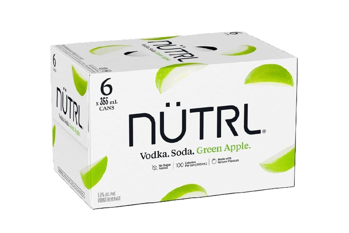 Nutrl Green Apple (6 Pack Cans) (6 x 355 ml)