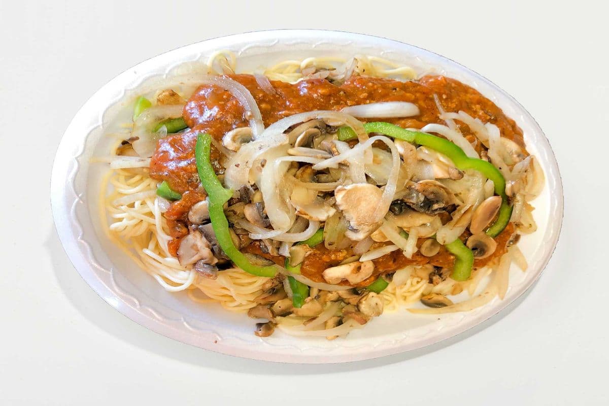 Spaghetti aux légumes grillés