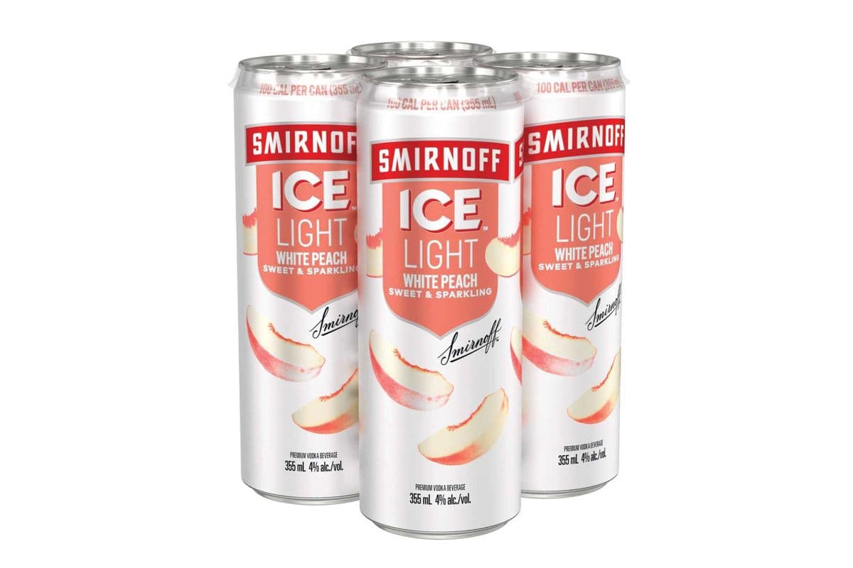 Smirnoff Ice Light White Peach & Soda-4PK (4 x 355ml)