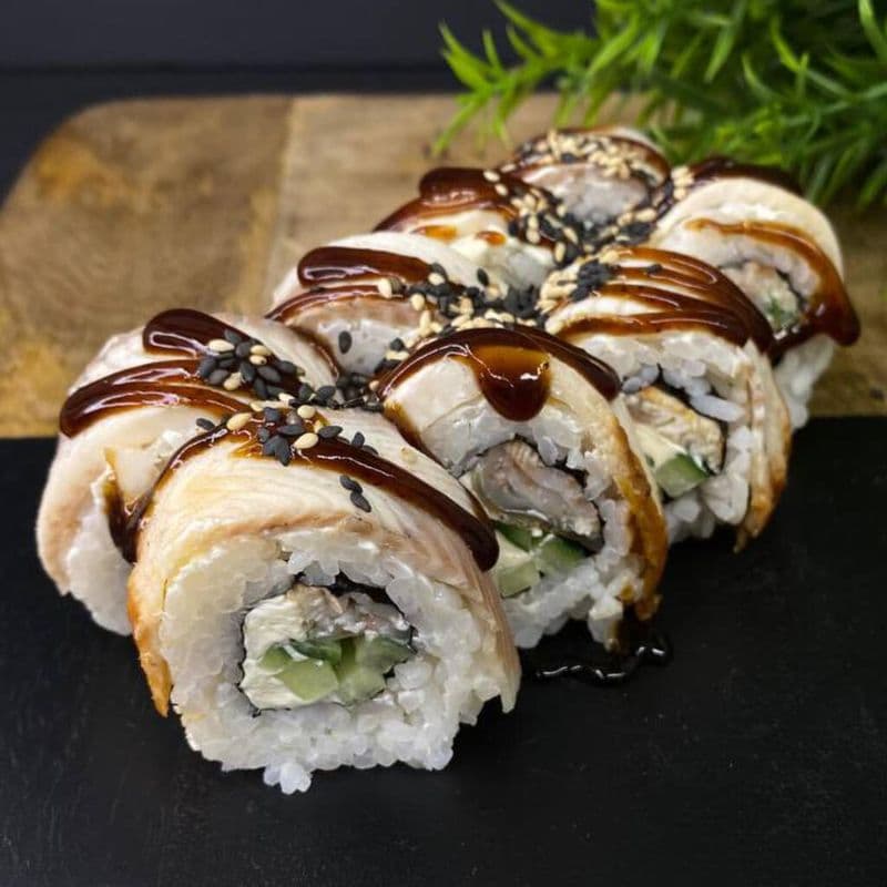 Gold Dragon with Eel