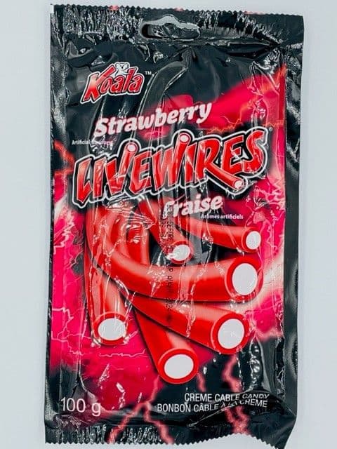 Koala Bonbon Cable a la Creme Fraise 100g/ Koala Creme Cable Strawberry Candy 100g