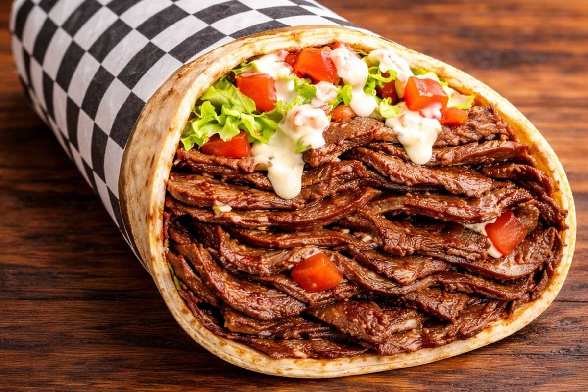 Jumbo Beef Donair wrap