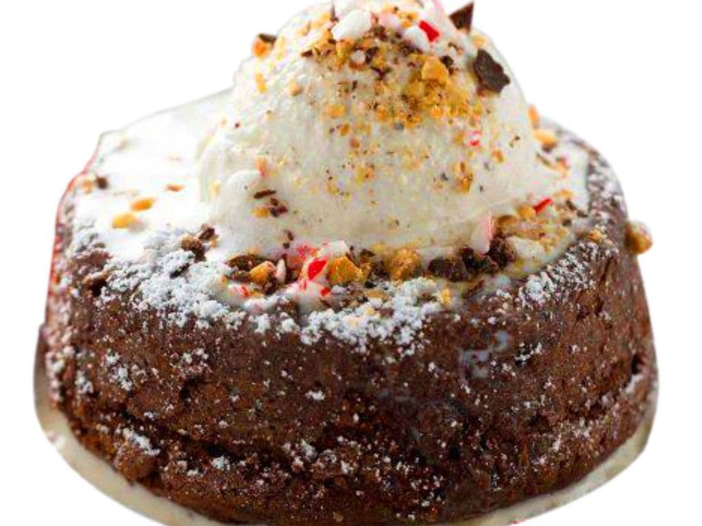 Warm Choco Lava Cake With Ice Cream (Eggless)