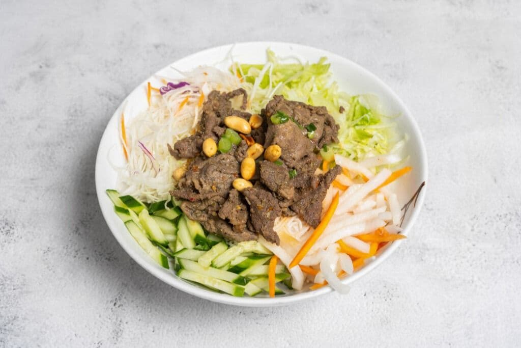 30. Lemongrass Beef Noodle Salad Bowl