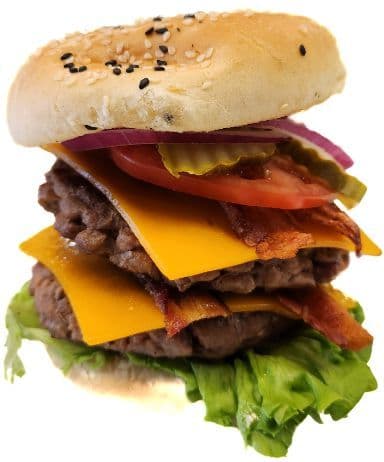 1lb Big Mouth Burger and One Side - Free from Hormones & Antibiotics 100 % Angus Beef