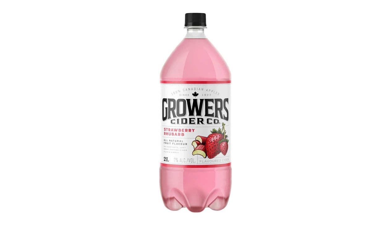 GROWERS STRAWBERRY RHUBARB 2L (1 x 2L)