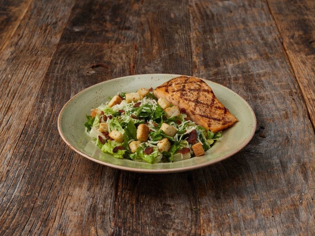 Caesar Salad with Salmon