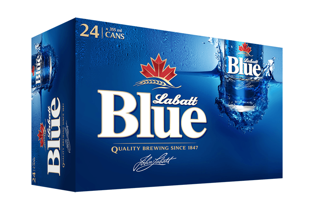 LABATT BLUE LAGER PILSNER BEER (24 X 355ML) 5.0% ABV (24 x 355 mL)