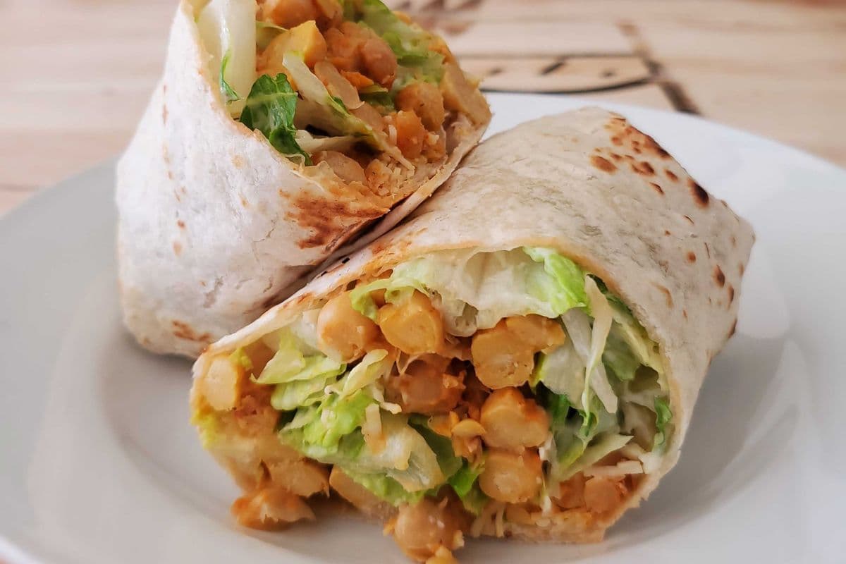 Chickpea Caesar Wrap