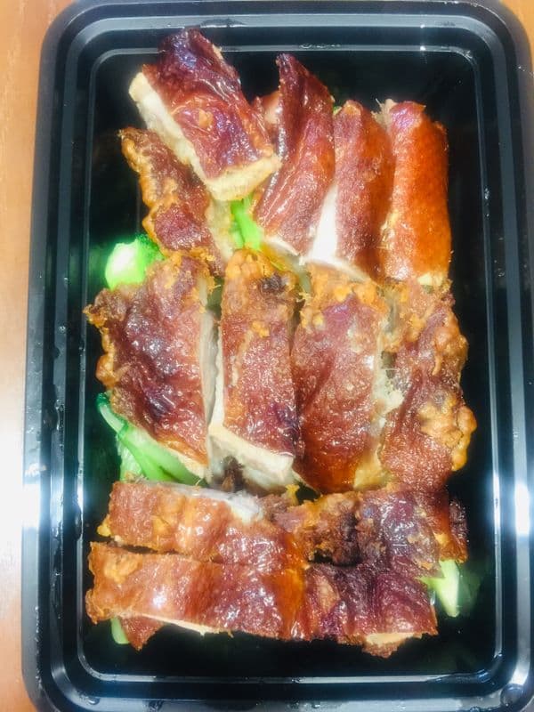 34. Boneless Crispy Duck on the Top and Stir-Fried Seasoned Vegetable on Bottom