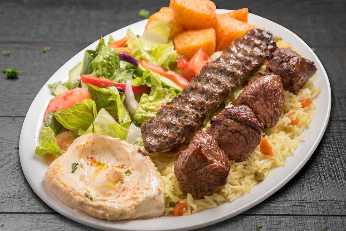 Beef and Lamb Kabab Plate