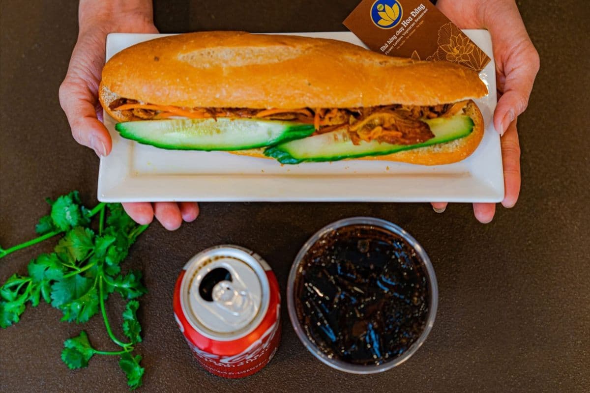 A10 Vegetarian Mock BBQ Pork Bread | Banh Mi Xa Xiu