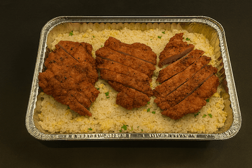 Platter Egg Fried Rice w/ Pork Chop / 歡樂餐 豬排蛋炒飯