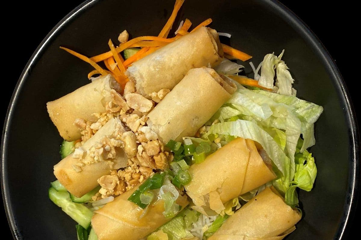 33b. Vegetarian Spring Rolls with Vermicelli