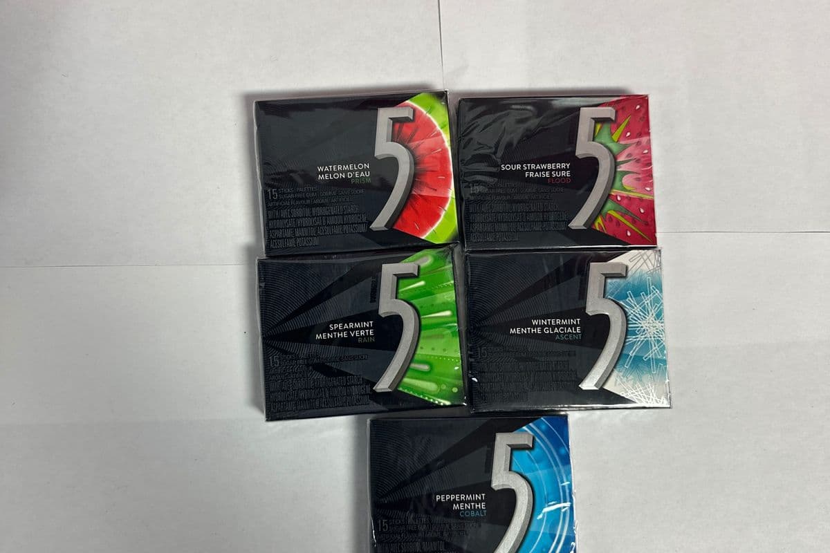 Wringleys 5 Gum (15 Pieces) (5 Cal)
