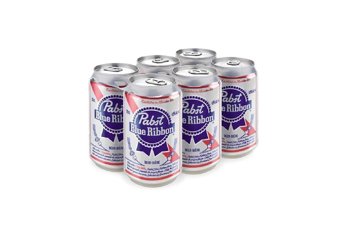 Pabst Blue Ribbon (6 Pack) (6 x 355 ml Cans)