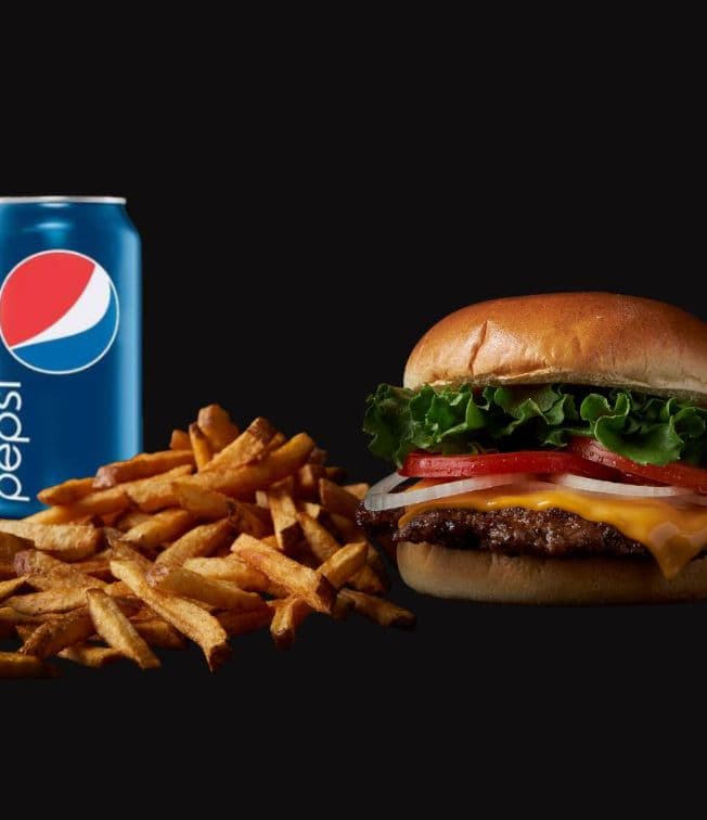 SINGLE OG CHEESEBURGER COMBO CALS 970-1140 