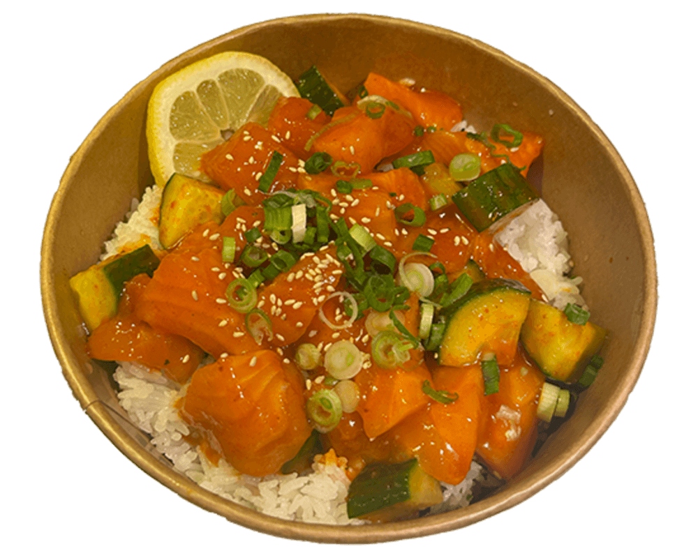 Spicy Salmon Sashimi Don