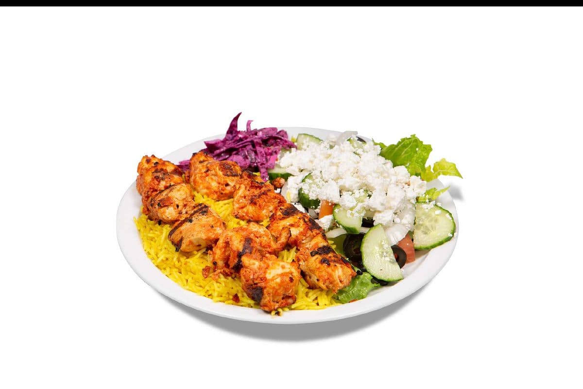 Chicken Souvlaki/ Shish Tawook Platter