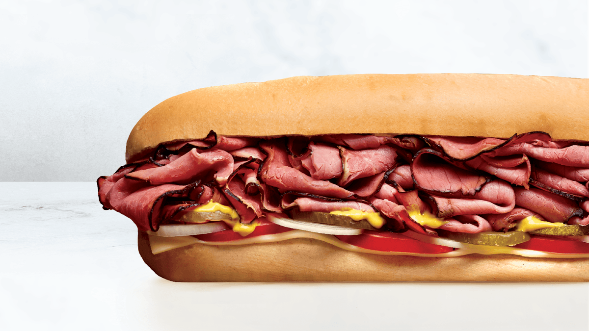 Large Double Stacked Montreal Smoked Meat Sub