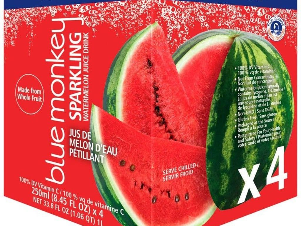 BLUE MONKEY SPARKLING WATERMELON JUICE 4X250ML