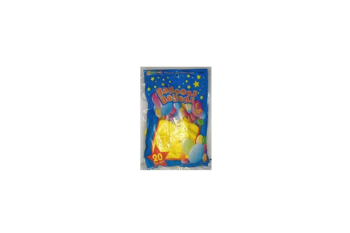Celebration Balloons Helium Quality Yellow (20pcs)