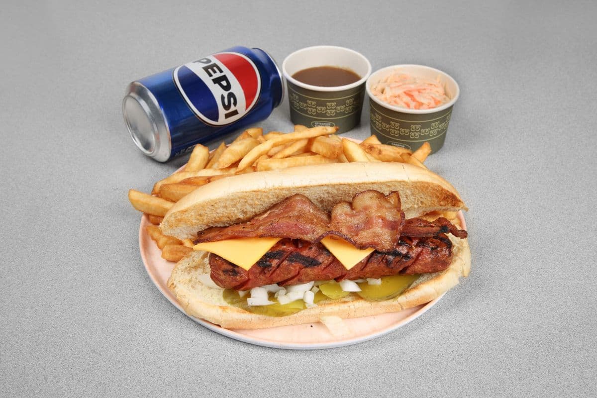 Bacon and Cheese Dog Combo