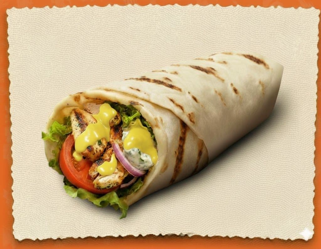 Pita souvlaki (Chicken) / Pita souvlaki (poulet)