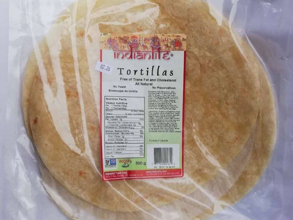 INDIAN LIFE TORTILLAS 500G