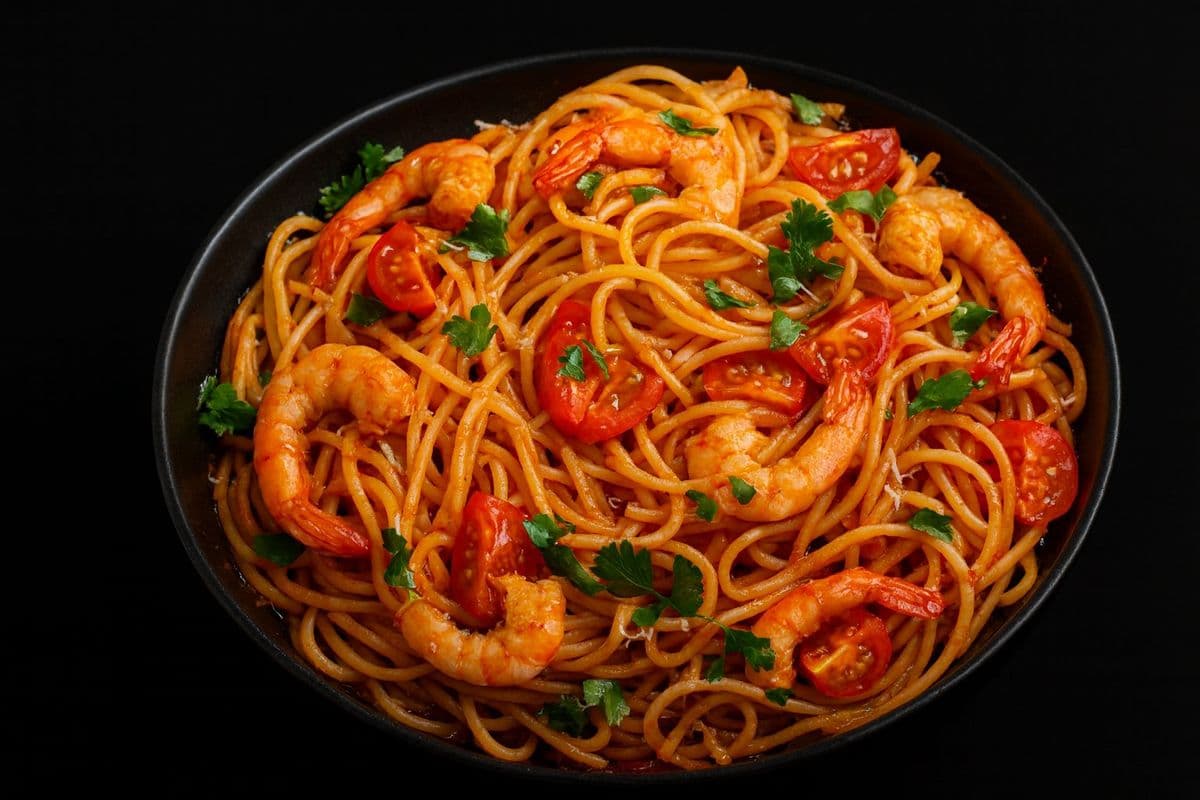 Shrimp Noodles / Nouilles aux Crevettes