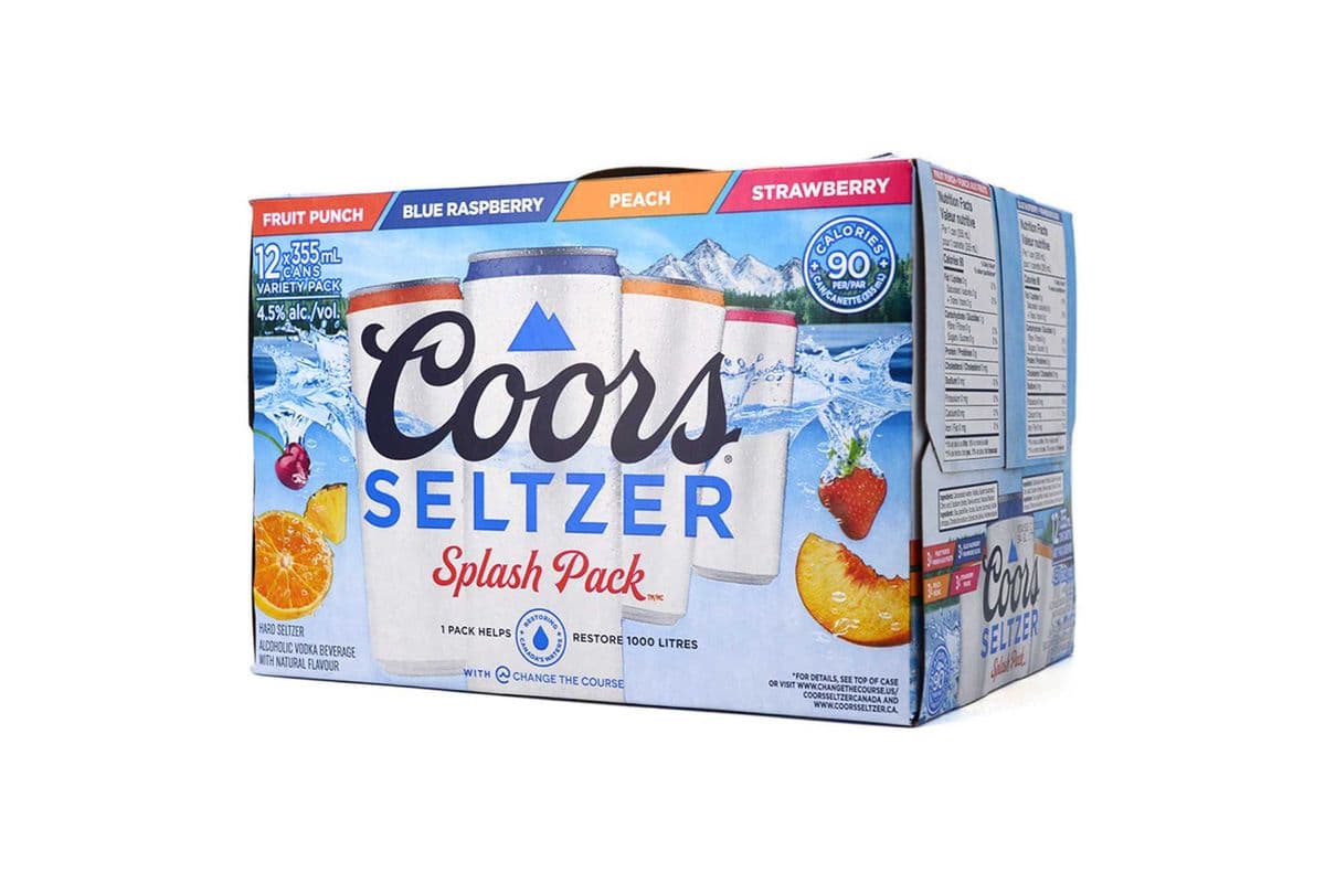 Coors Seltzer Splash Pack (12 x 355 ml Cans)