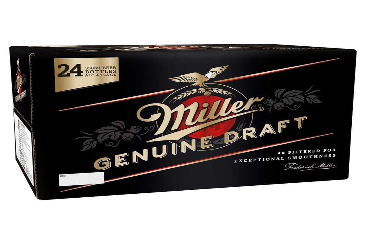 MILLER GENUINE DRAFT 24 BOTTLE (24 x 330ML)