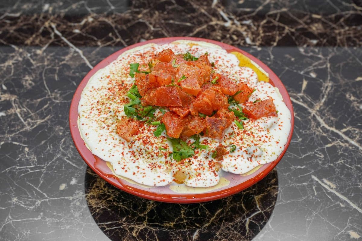 Foul with Yogurt and Tahini Sauce