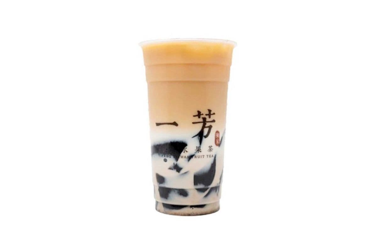 Grass Jelly Tea Latte 仙草凍奶茶