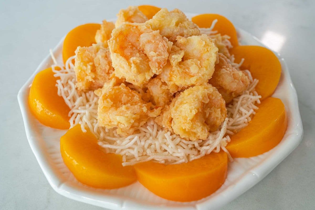 Yum Yum Peach Prawns