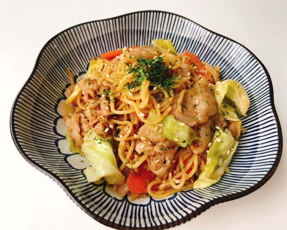 Pork Yakisoba Stir-fried Noodles