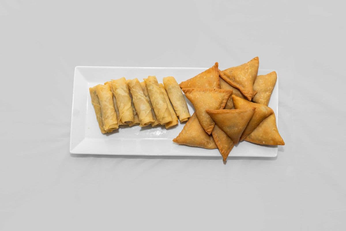 Samosas and Spring Rolls (Snack Size)