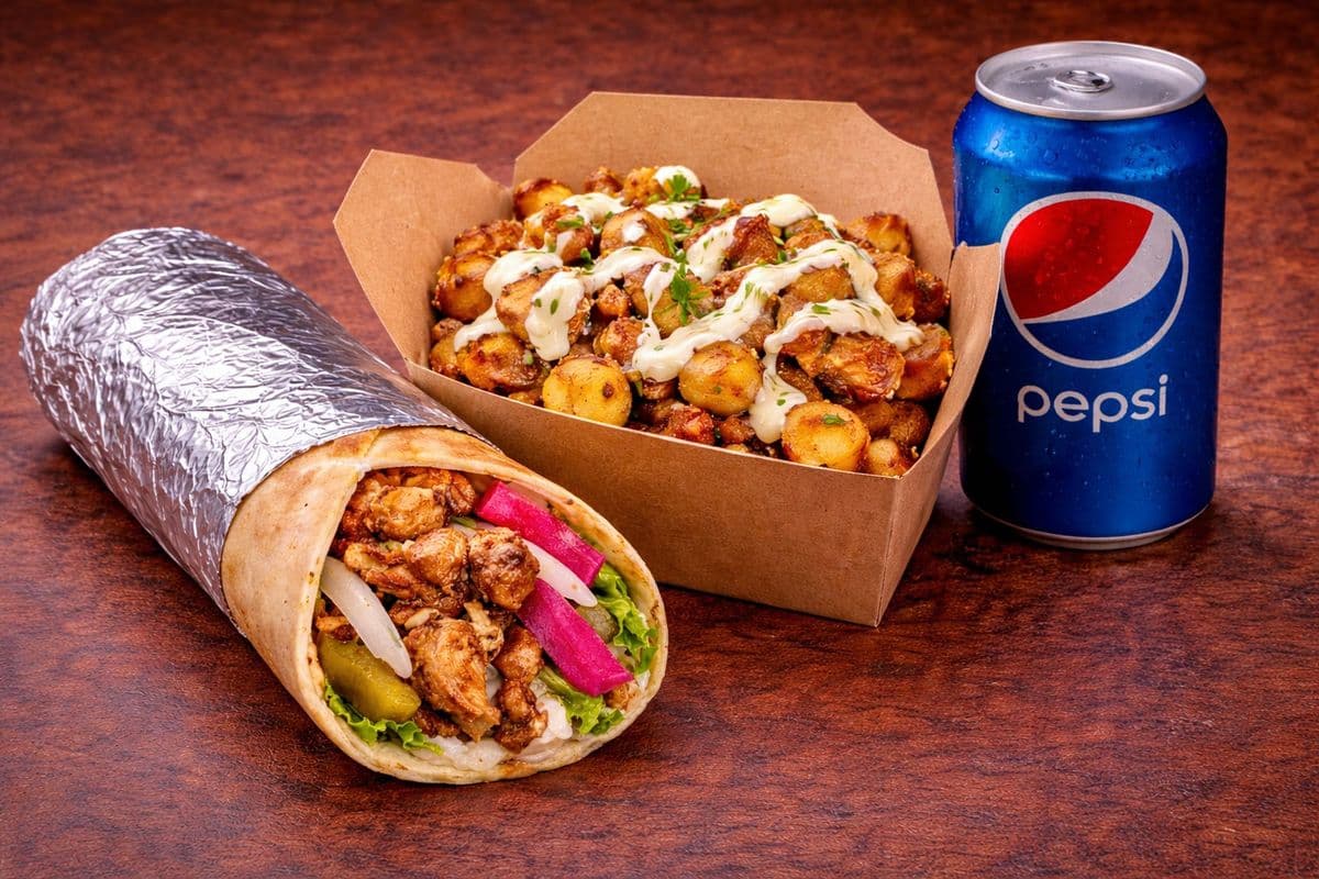 Shawarma and Garlic Potato Trio (3 Items)