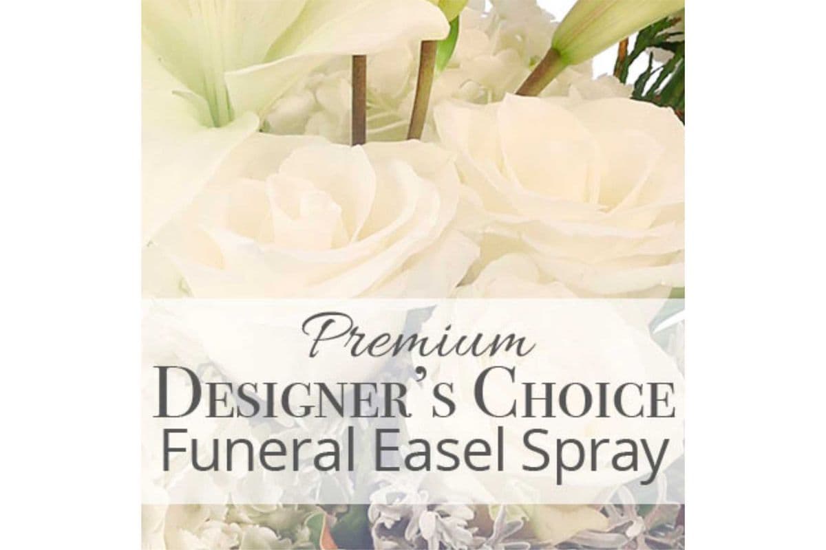 Premium Funeral Easel Spray - Premium Designer's Choice