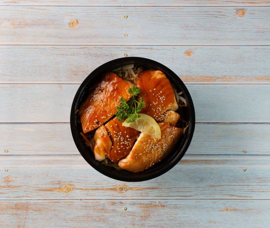 Salmon (Cooked) Teriyaki Rice Bowl