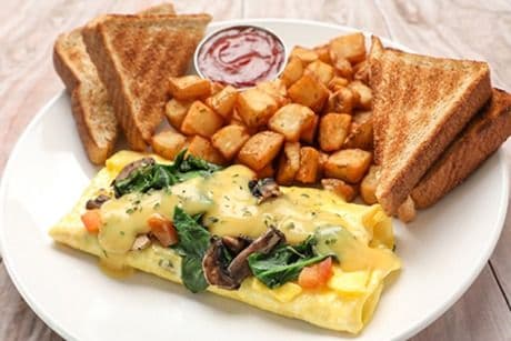 Spinach and Swiss Omelette