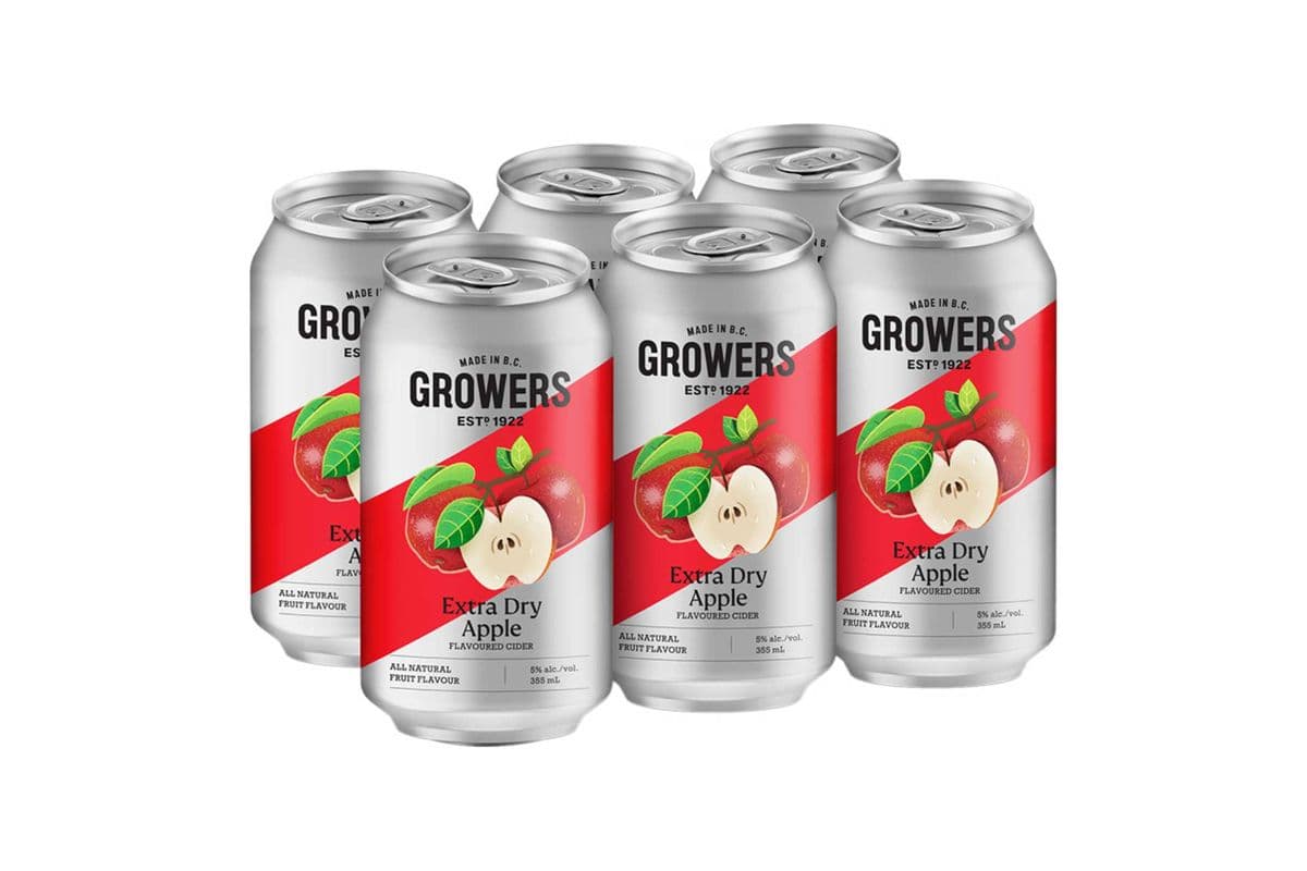 Growers Extra Dry Apple Cider (6 x 355 ml)
