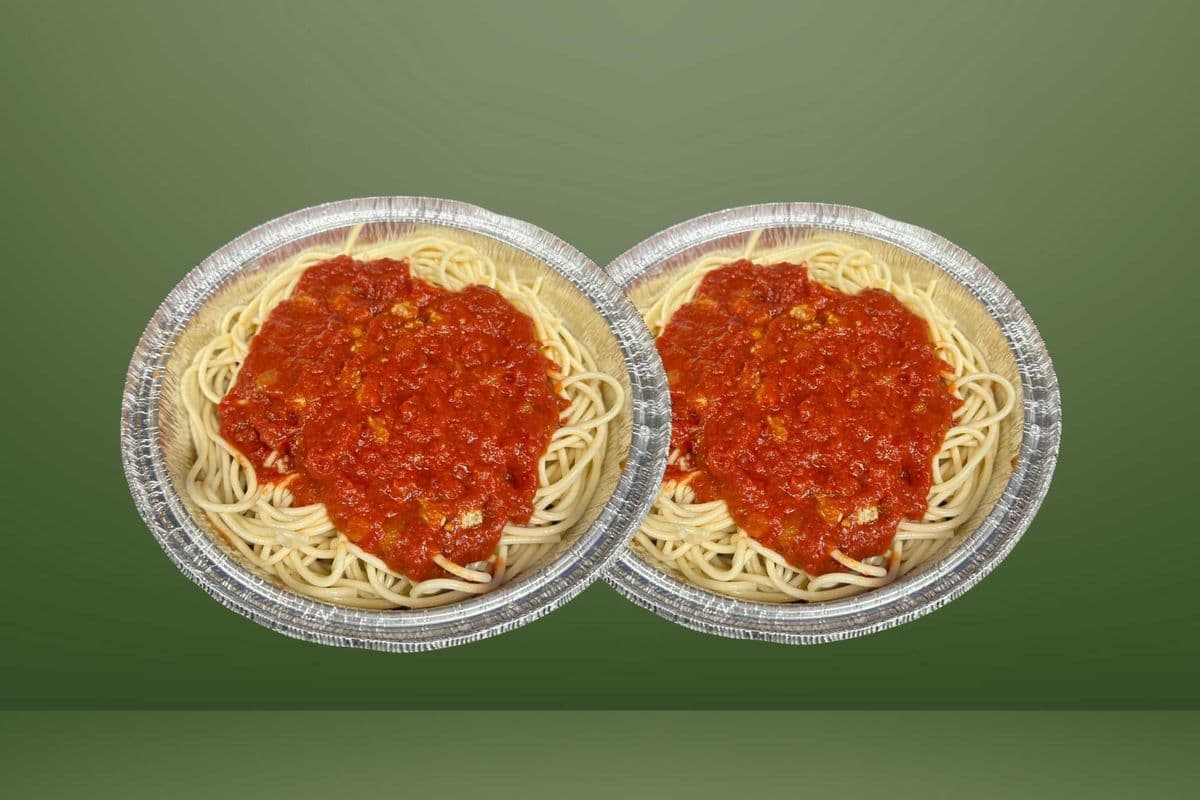 2 Orders - Spaghetti With Meat Sauce/ 2-garlic bread