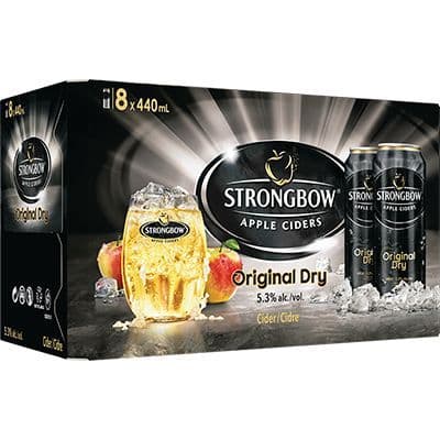 Strongbow Cider Original Dry, 8 x 440 ml